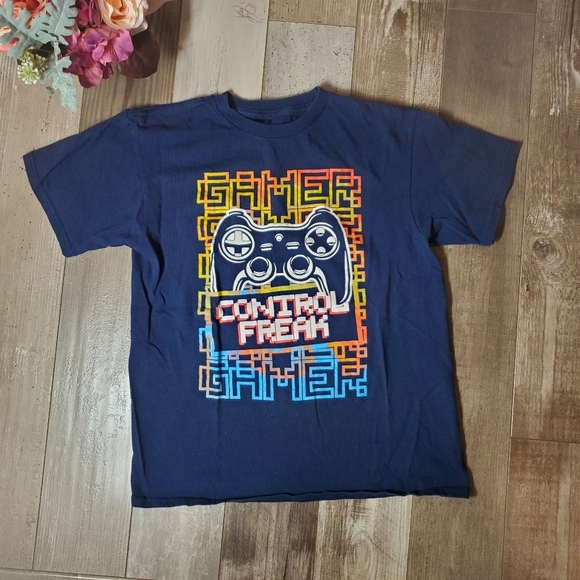 Hard Ten Blue Control Freak Men's Size Large Video Game Graphic Tee EUC - Picture 1 of 10